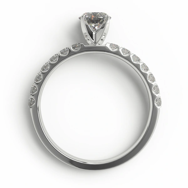 Anillo en oro 18k con Diamantes Eternity Joyería - Anillos de compromiso y argollas de matrimonio en oro